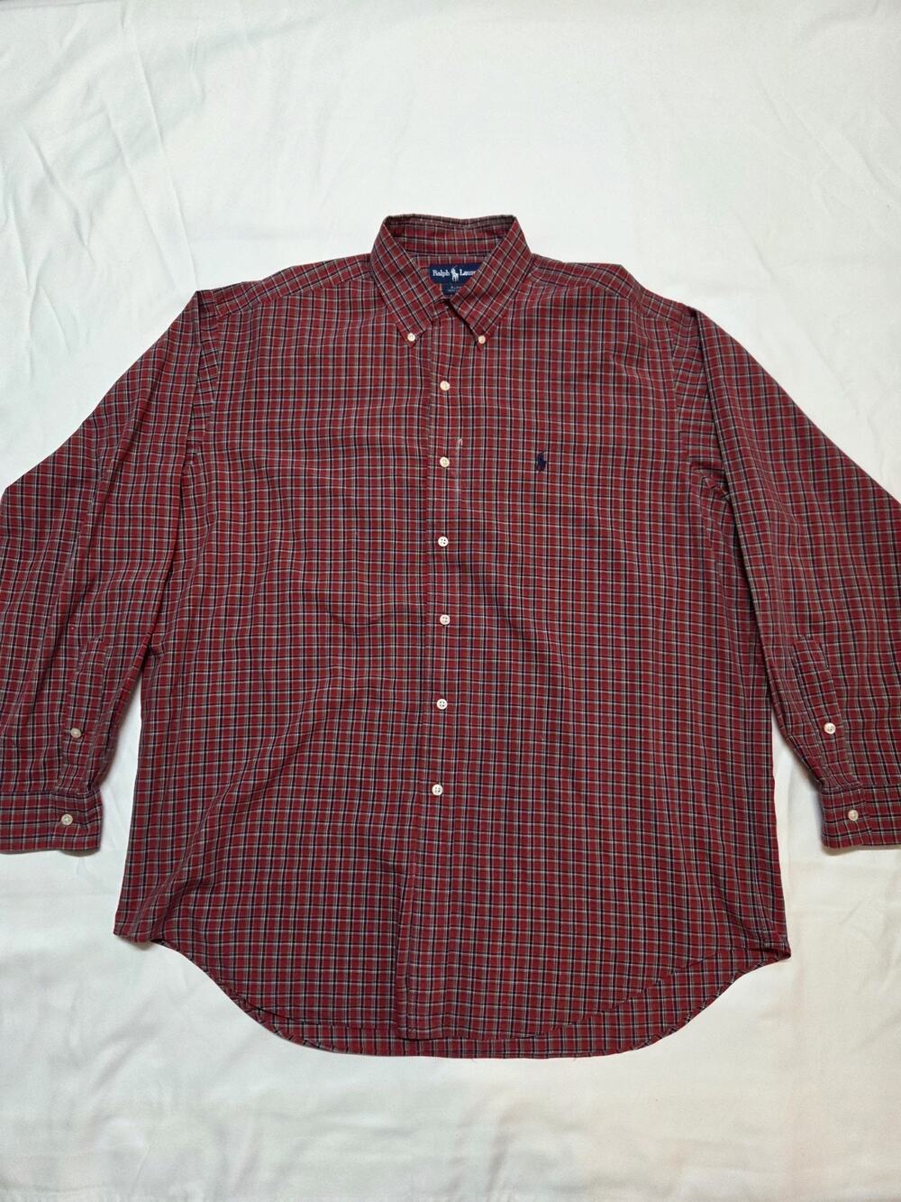 Ralph Lauren Men's Blake Long Sleeve Button Down Shirt Cotton, Plaid, Size Large